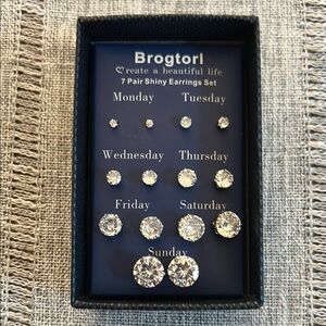 Brogtorl CZ Stud Earring Set for Women